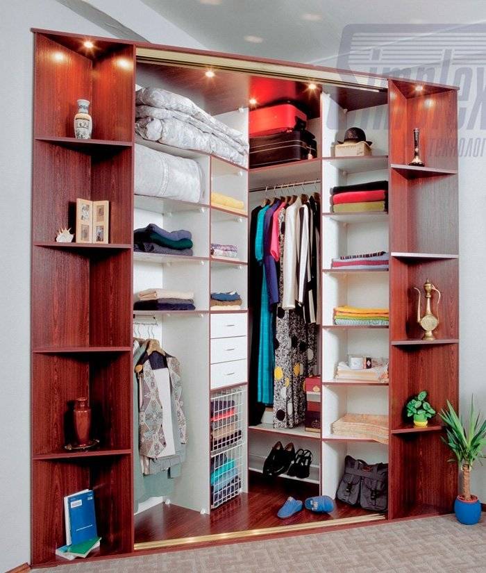 Гардеробные шкафы (65 фото): встраиваемый гардероб, встроенные для одежды в прихожую, дизайн проектов