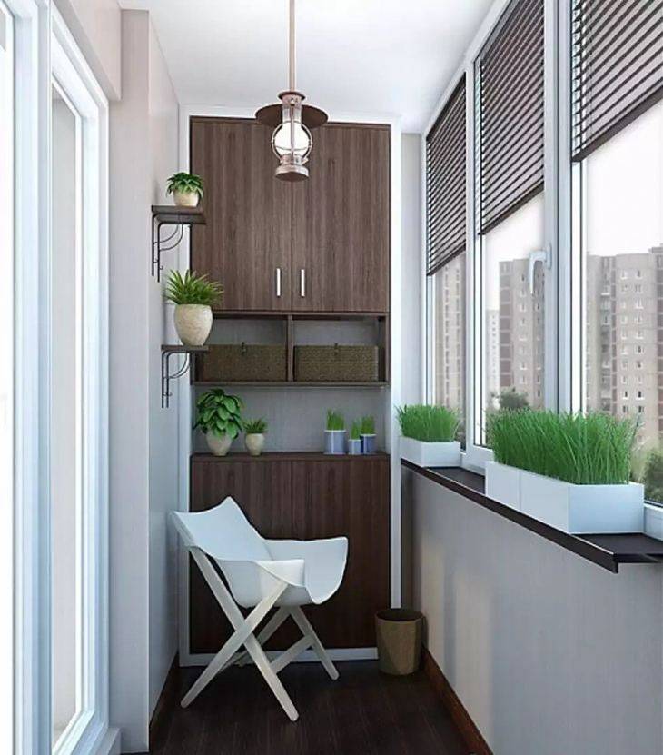 Дизайн балкона в квартире - варианты оформления лоджии, в том числе переходного типа, утепление и отделка помещения, выбор мебели и шкафов, предметы декора и идеи интерьера + фото
