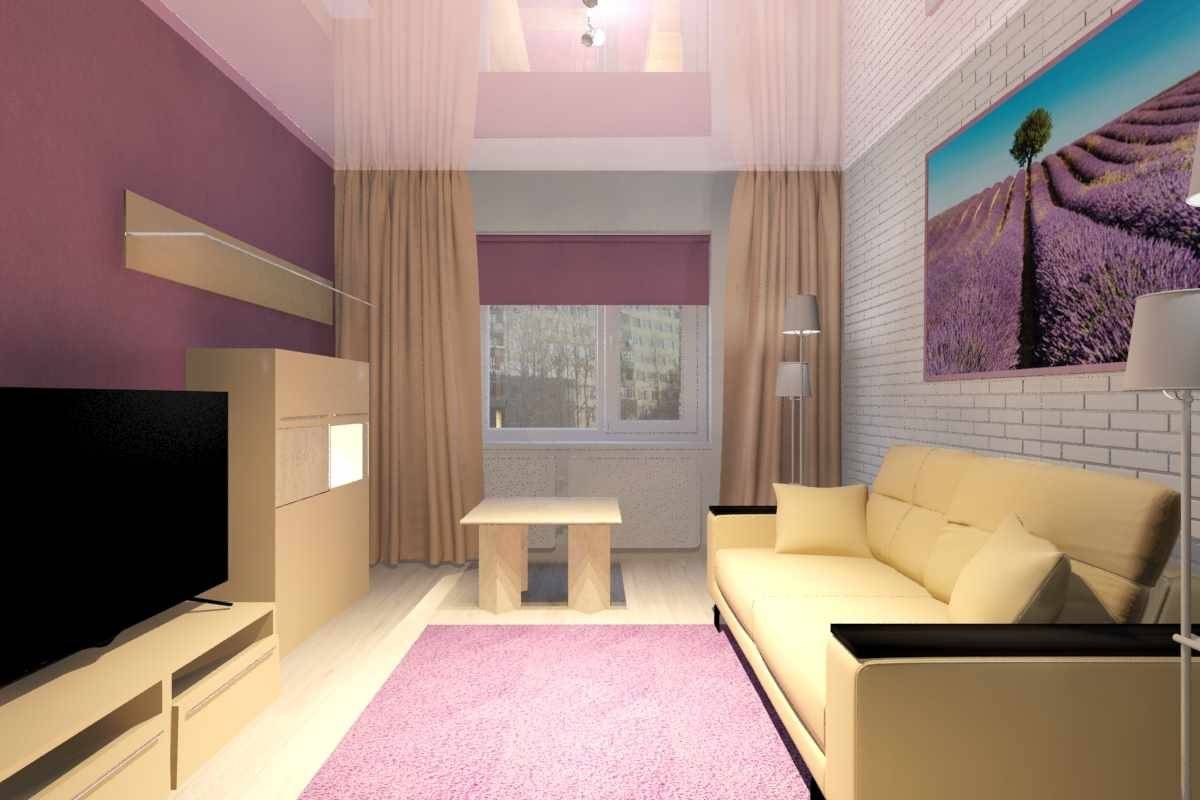 Дизайн комнаты в современном стиле на 12 кв.м