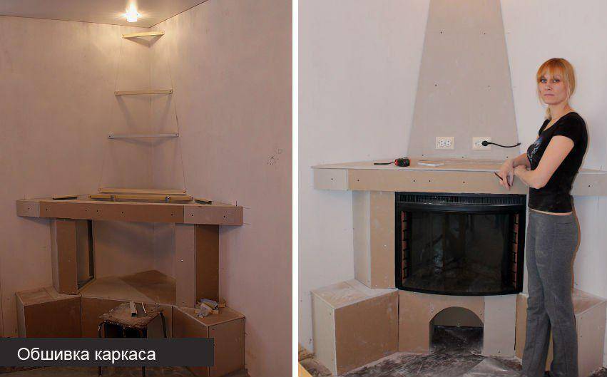 Камин в квартире своими руками: инструкция по монтажу имитации с поэтапными действиями