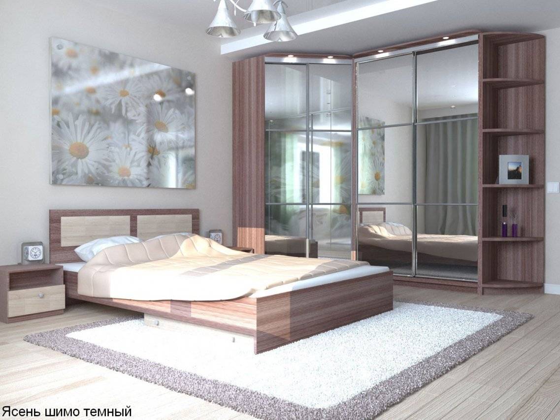 Спальный гарнитур (85 фото):комплект мебели с угловым шкафом, дизайн 2021 новинки