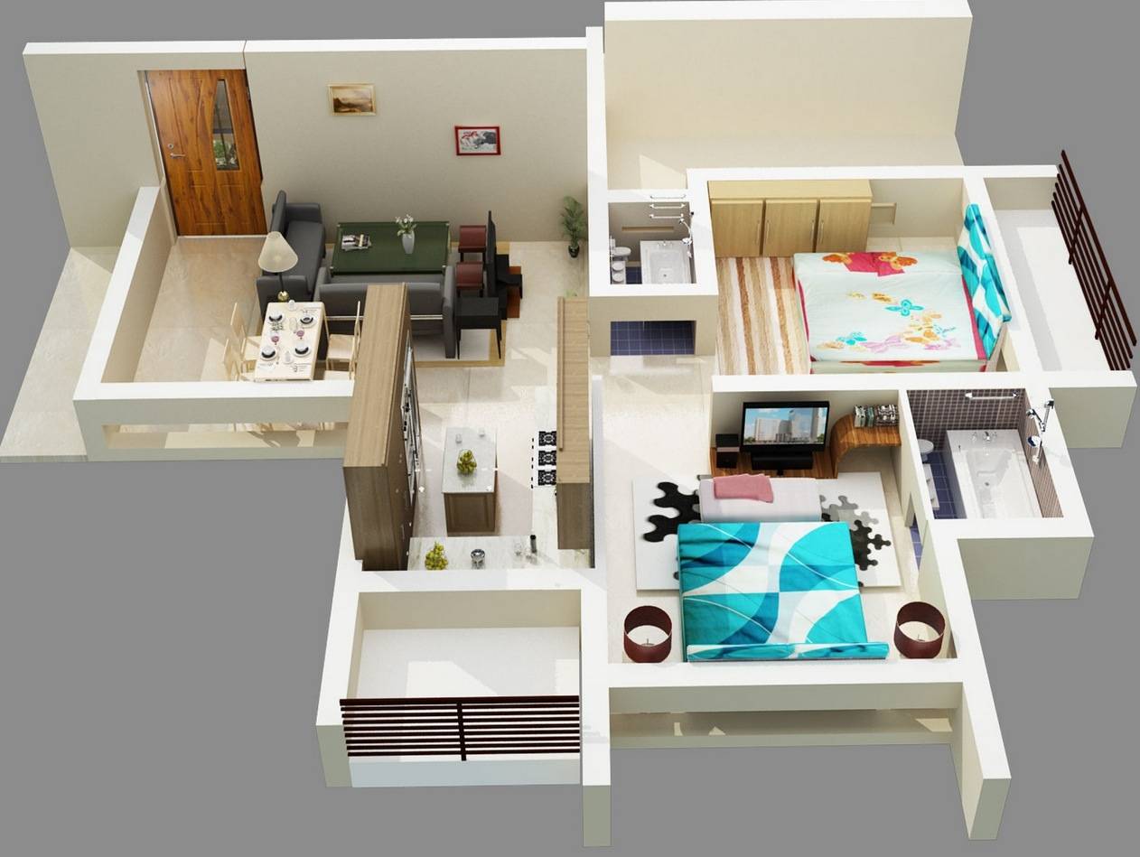 Планировка однокомнатной квартиры (большой и маленькой): современный интерьер