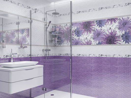 Фиолетовая ванная комната (42 фото): как выгодно подчеркнуть интерьер цветом