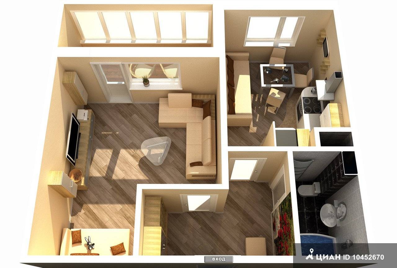 Планировка и дизайн современной квартиры студии