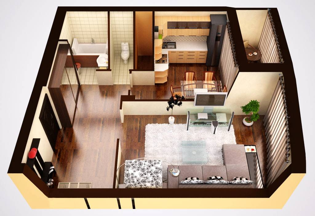 Дизайн однокомнатной квартиры 35 кв м фото