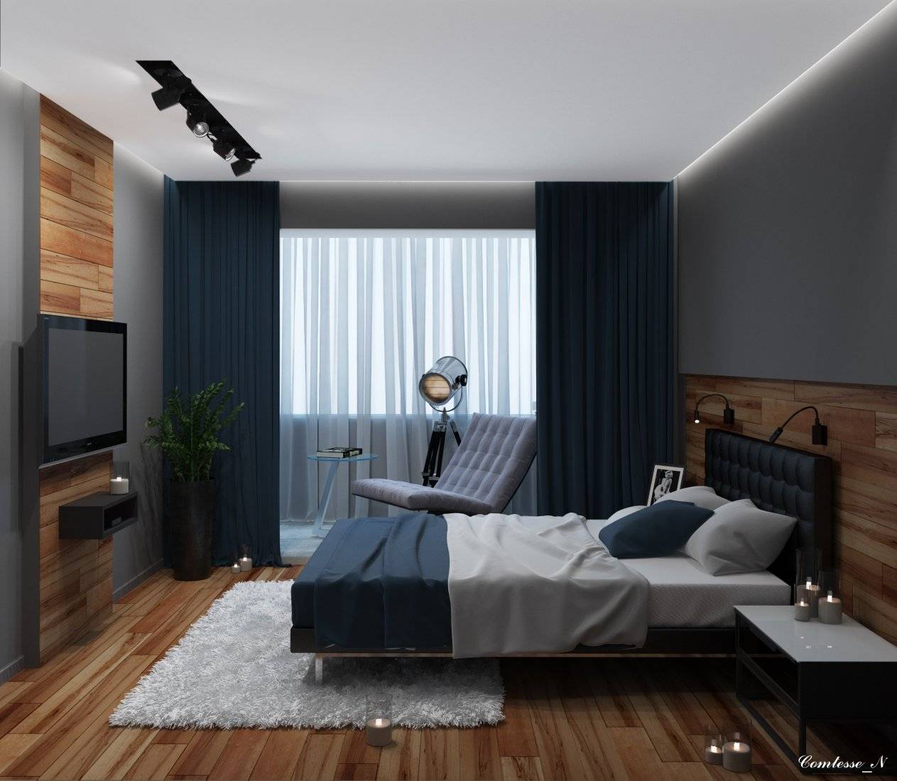 Мужская спальня - фото необычных дизайнерских решений и секретов