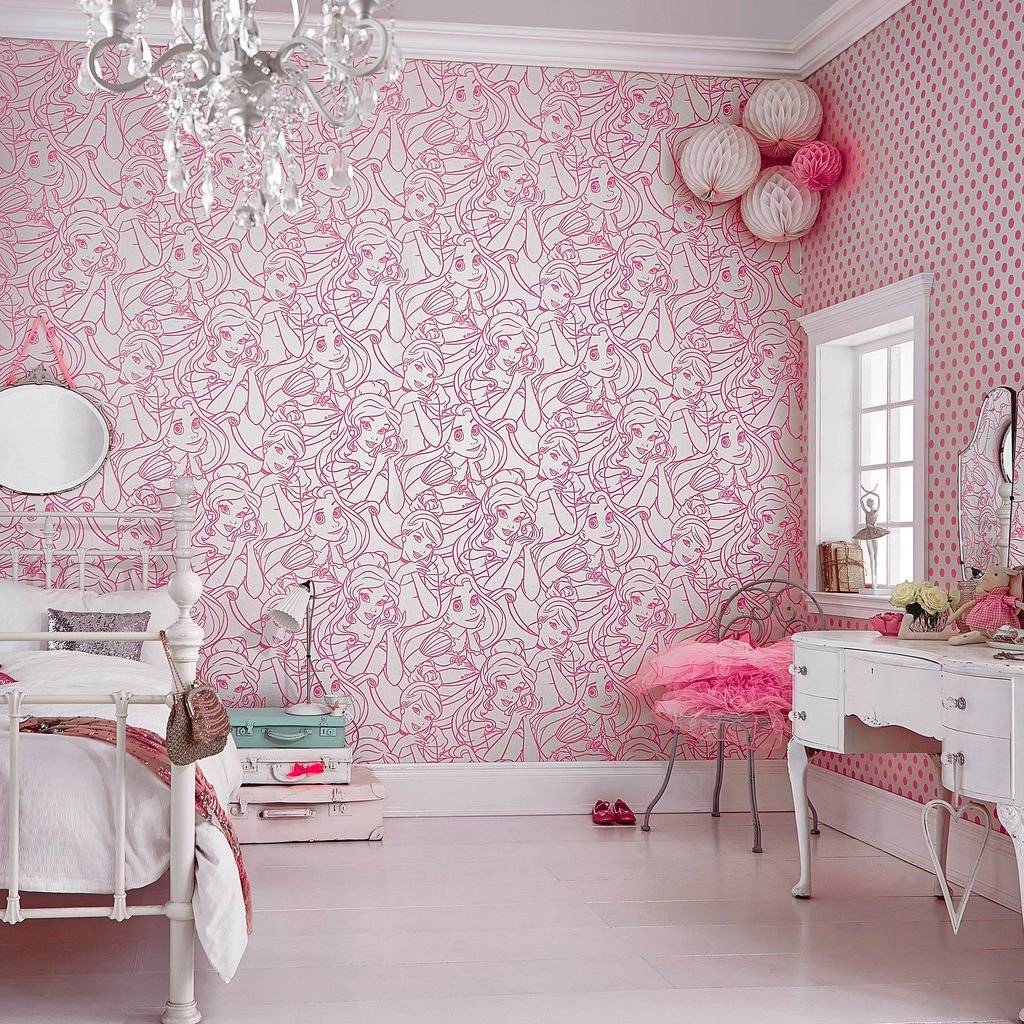 Розовые обои в интерьере спальни, гостиной, кухни - фото