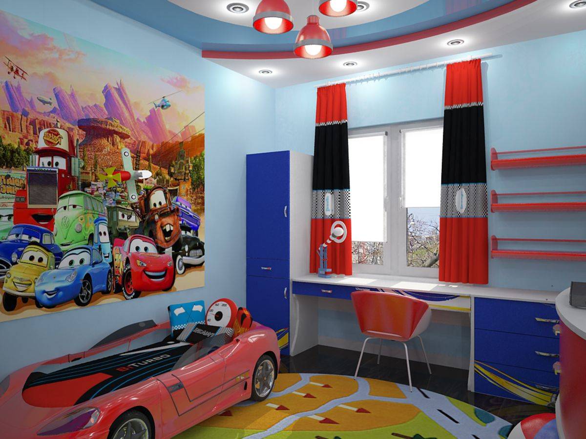 Фотообои для мальчиков (54 фото): обои с машинами в детскую комнату, дизайн стен для ребенка 10 лет