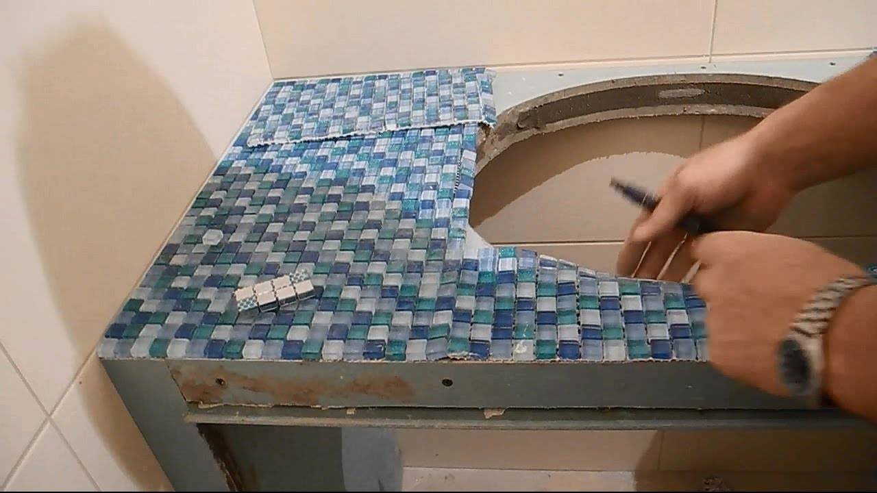 Плитка мозаика для кухни, как клеить столешницу из такой керамики