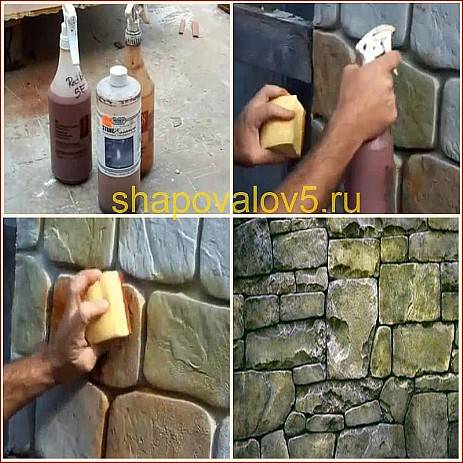 Окраска декоративного камня из гипса: подготовка к работе, технология нанесения
