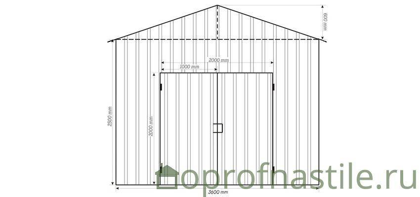 Гараж из профильной трубы и профнастила своими руками чертежи и фото