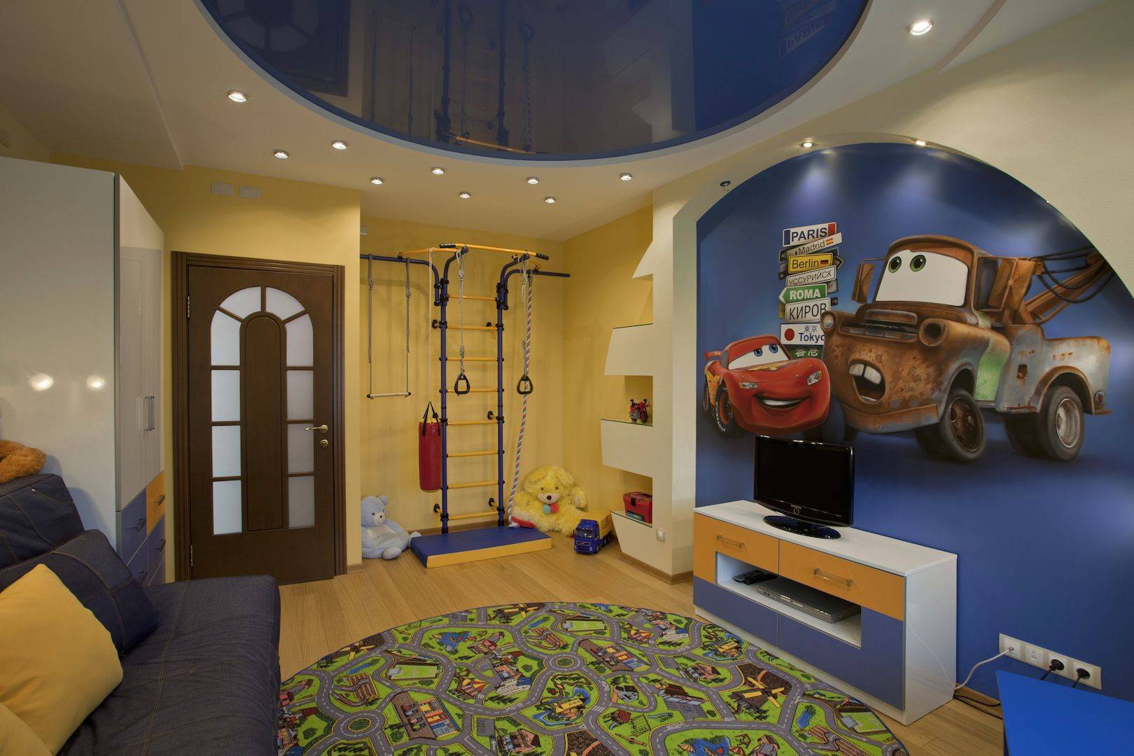 Потолок из гипсокартона в детскую: фото и видео красивых конструкций для комнаты девочки и мальчика