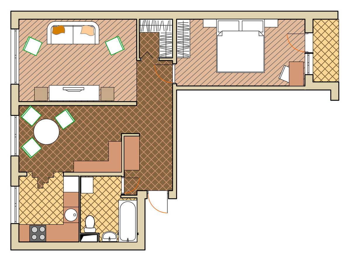 хрущевка 3 комнатная планировка дизайн