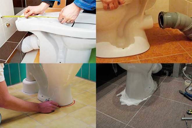 Как установить унитаз на пол из кафеля (керамической плитки) своими руками