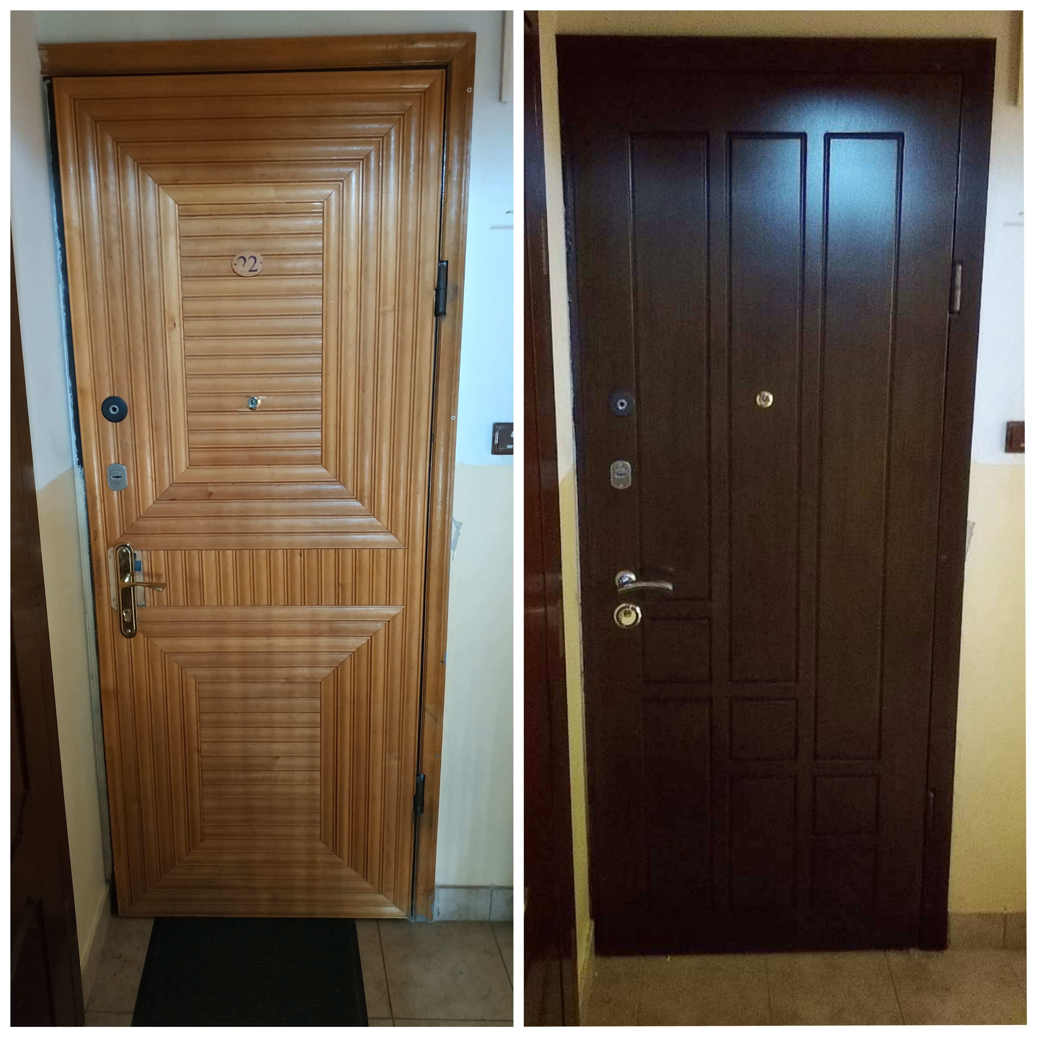 Старые входные двери в квартире. Реставрировать дверь входную. Обновление входной деревянной двери. Реставрировать входную металлическую дверь. Перекраска входных дверей в квартире.