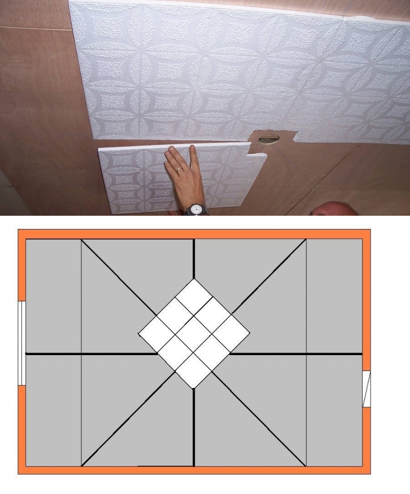 Как клеить потолочную плитку из пенопласта или полистирола